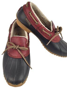 JBU By Jambu Slip On Gwen Duck Ankle Rain Boots Women's 7M Brown Garden Outdoor